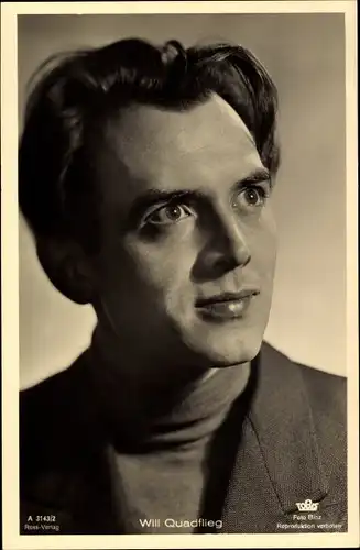 Ak Schauspieler Will Quadflieg, Portrait, Ross A 3143/2
