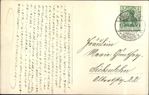 Ak Portrait einer Frau, Blumenstrauß