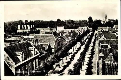 Ak Wemeldinge Zeeland Niederlande, Panorama Dorpstraat