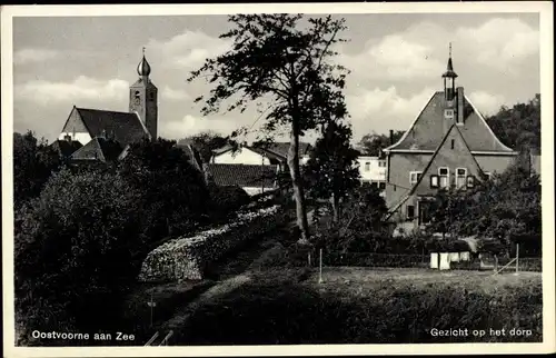 Ak Oostvoorne aan Zee Südholland, Gezicht op het dorp