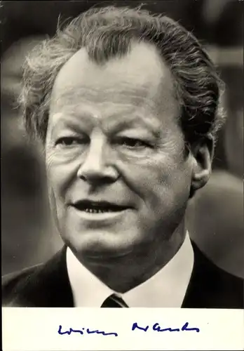 Ak Willy Brandt, Vorsitzender der SPD, Bundeskanzler, Portrait