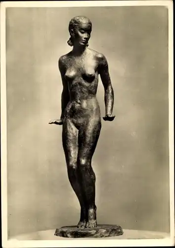 Ak Plastik von Fritz Klimsch, Tänzerin, Bronzefigur, Frauenakt