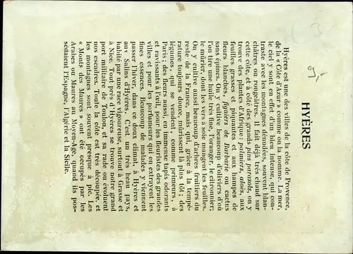 Künstler Ak D'Alesi, Hugo, Hyères Var, PLM, Reklame, Französische Eisenbahn, Straßenpartie