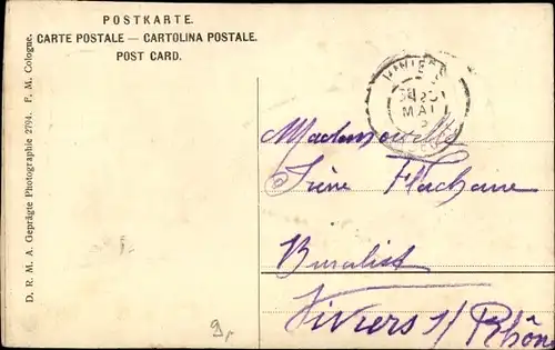 Ak Portrait einer dunkelhaarigen Frau mit tiefem Dekollete