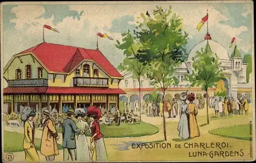 Ak Charleroi Wallonien Hennegau, Exposition, Luna Gardens Attractions
