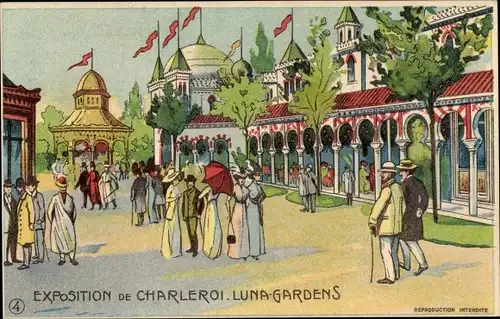 Ak Charleroi Wallonien Hennegau, Exposition, Luna Gardens Attractions