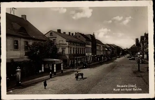 Ak Nowa Sól Neusalz Oder Ostbrandenburg, Markt, Hotel Reiche