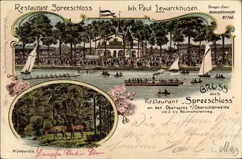 Litho Berlin Köpenick Oberschöneweide, Restaurant Spreeschloss an der Oberspree