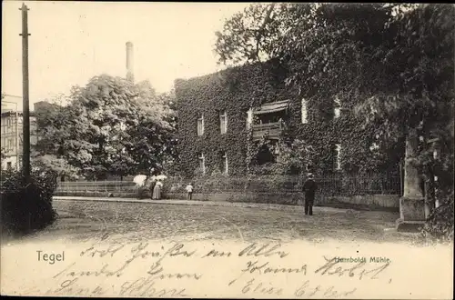 Ak Berlin Reinickendorf Tegel, Humboldt Mühle, Straßenpartie