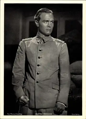Foto Schauspieler Gustav Fröhlich, Portrait in Uniform, Filmszene