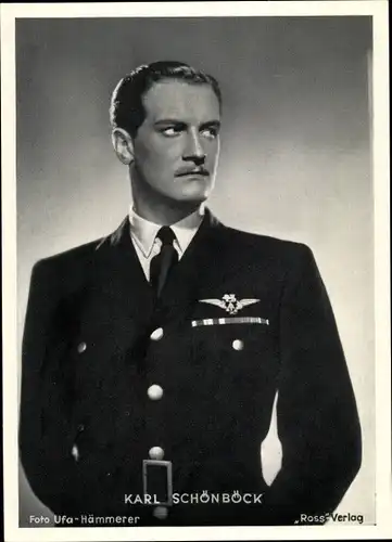 Foto Schauspieler Karl Schönböck, Portrait in Uniform