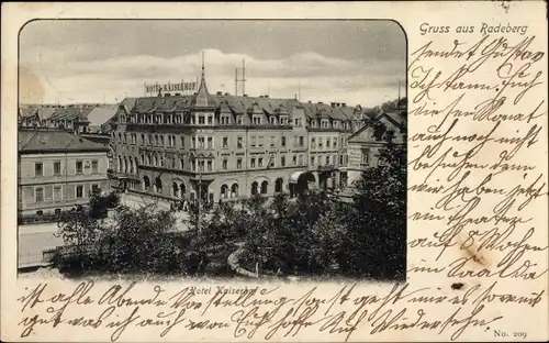 Ak Radeberg in Sachsen, Hotel Kaiserhof