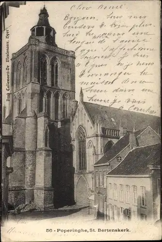 Ak Poperinghe Poperinge Westflandern, St. Bertenskerk