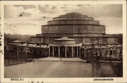 Ak Wrocław Breslau Schlesien, Jahrhunderthalle