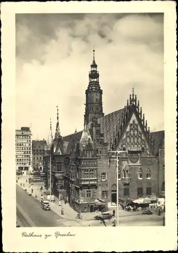 Ak Wrocław Breslau Schlesien, Turnfest 1938, Rathaus, Ring