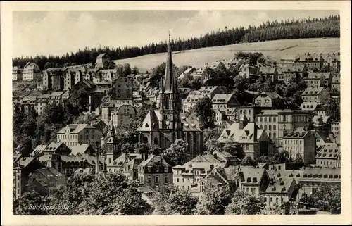 Ak Annaberg Buchholz Erzgebirge, Teilansicht, Kirche