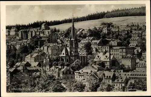 Ak Annaberg Buchholz Erzgebirge, Teilansicht, Kirche