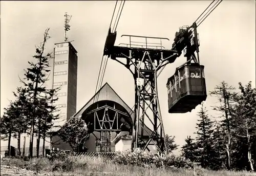 Ak Oberwiesenthal im Erzgebirge Sachsen, Fichtelberg, Schwebebahn