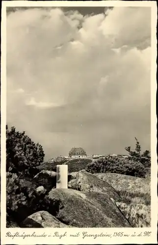 Ak Szklarska Poręba Schreiberhau Riesengebirge Schlesien, Reifträgerbaude, Schronisko Na Szrenicy