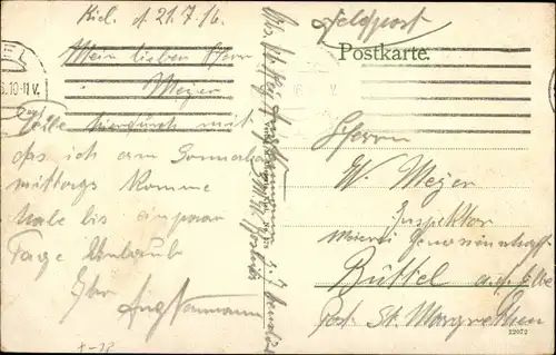 Ak Kiel in Schleswig Holstein, Stadttheater, Rathausturm