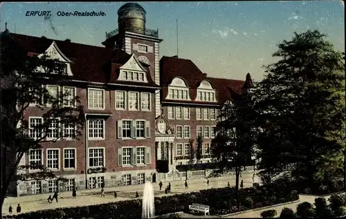 Ak Erfurt in Thüringen, Oberrealschaule