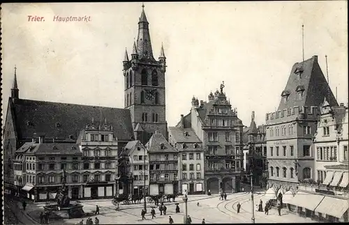 Ak Trier an der Mosel, Hauptmarkt