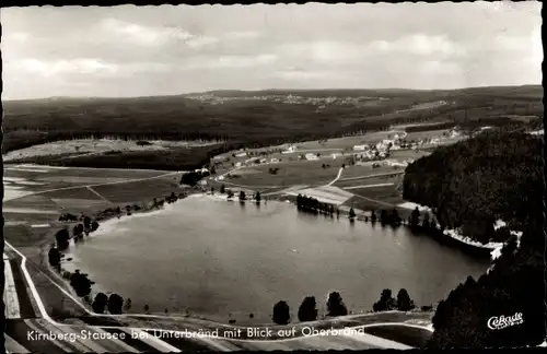 Ak Unterbränd Bräunlingen im Schwarzwald Baden, Kirnberg-Stausee mit Blick auf Oberbränd