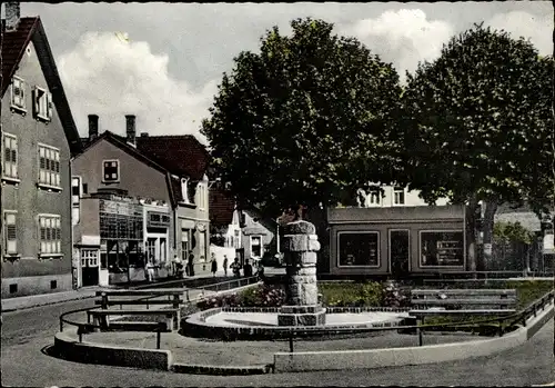 Ak Walldorf in Hessen, Straßenpartie, Platz, Buchhandlung Ursula Giebel