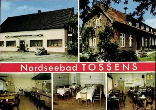 Ak Nordseebad Tossens Butjadingen, Café, Restaurant und Gästehaus Berlin