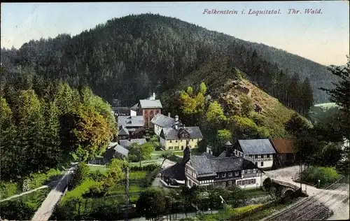 Ak Falkenstein im Loquitzgrund Ludwigsstadt in Oberfranken, Teilansicht