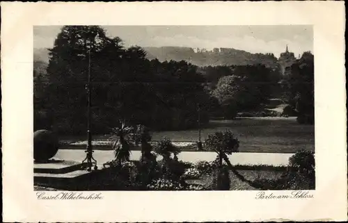 Ak Bad Wilhelmshöhe Kassel in Hessen, Partie am Schloss
