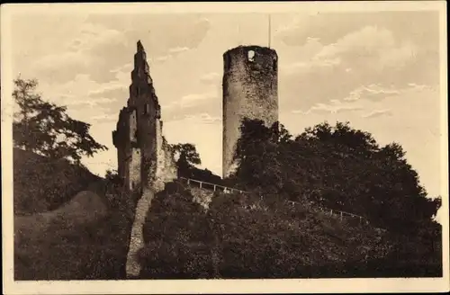 Ak Gemünden am Main Unterfranken, Burgruine Scherenburg
