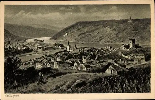 Ak Bingen am Rhein, Panorama