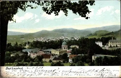 Ak Lutynia Leuthen Lądek Zdrój Bad Landeck Schlesien, Teilansicht