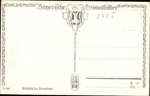 Ak Donaustauf in der Oberpfalz, Walhalla