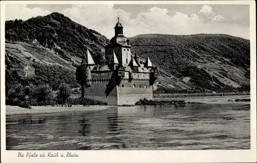 Ak Caub Kaub am Rhein, Burg Pfalzgrafenstein, Pfalz