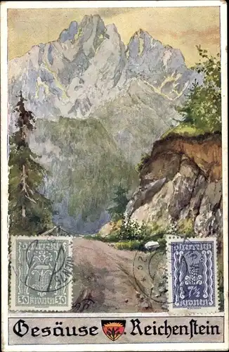 Künstler Ak Złoty Stok Reichenstein Schlesien, Gesäuse, Admonter Reichenstein