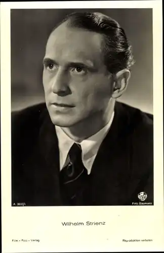 Ak Schauspieler Wilhelm Strienz, Portrait, Film Foto Verlag A 3637/1