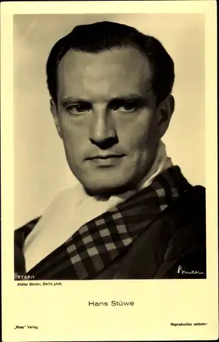 Ak Schauspieler Hans Stüwe, Portrait