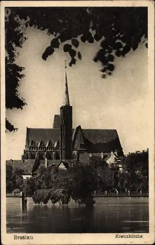 Ak Wrocław Breslau Schlesien, Kreuzkirche