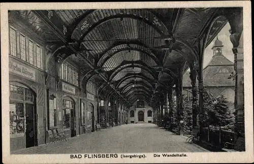 Ak Świeradów Zdrój Bad Flinsberg Schlesien, Wandelhalle