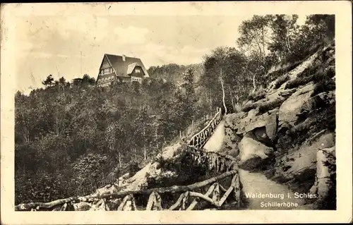 Ak Wałbrzych Waldenburg Schlesien, Schillerhöhe