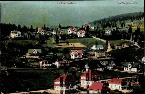 Ak Szklarska Poręba Schreiberhau Riesengebirge Schlesien, Das Weißbachtal