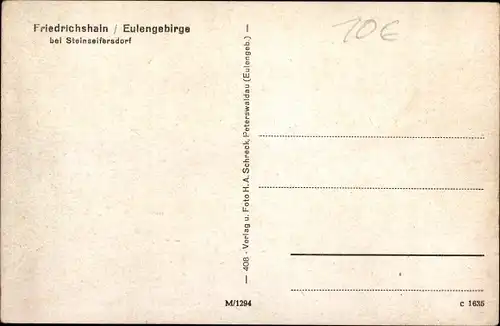 Ak Wodnica Friedrichshain Niederschlesien, Teilansicht