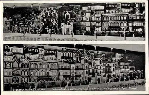 Ak Czermna Tscherbeney Grenzeck Kudowa Zdrój Bad Kudowa Schlesien, Weihnachtskrippe v. Franz Stephan