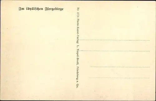 Ak Czerniawa Zdrój Bad Schwarzbach Isergebirge Schlesien, Landschaft am Förstersteg