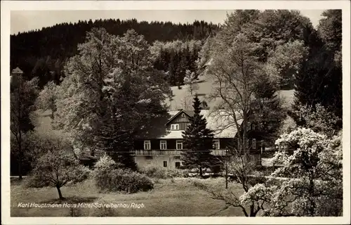 Ak Mittelschreiberhau Szklarska Poręba Schreiberhau Riesengebirge Schlesien, Karl Hauptmann Haus