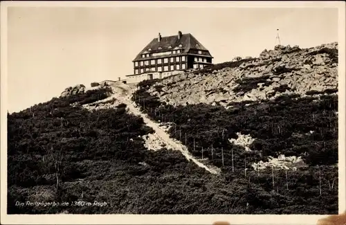 Ak Szklarska Poręba Schreiberhau Riesengebirge Schlesien, Reifträgerbaude, Schronisko Na Szrenicy