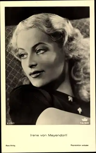 Ak Schauspielerin Irene von Meyendorff, Portrait
