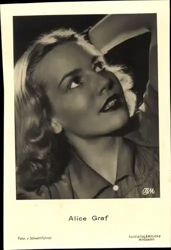 Ak Schauspielerin Alice Graf, Portrait